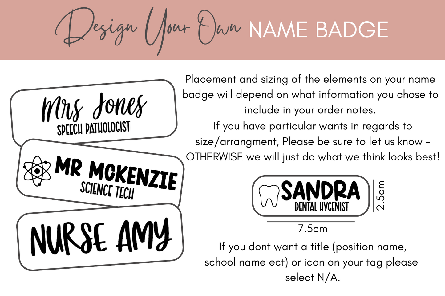 CUSTOM MAGNETIC NAME BADGE