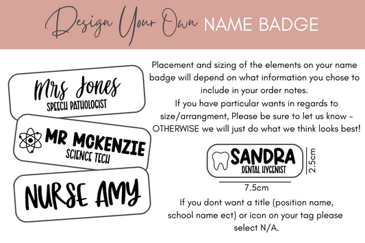 CUSTOM MAGNETIC NAME BADGE