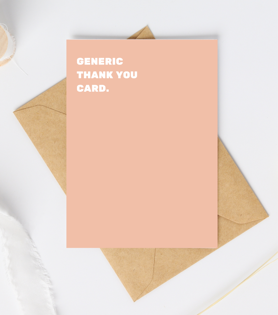 GENERIC THANKYOU CARD